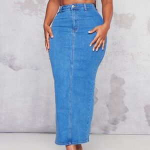 Maxi denim skirt